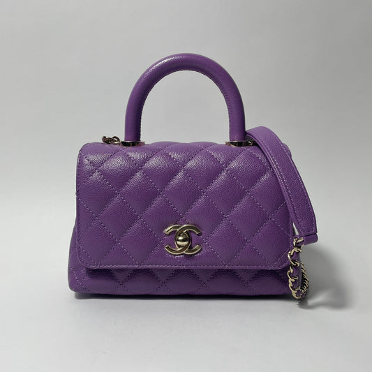Chanel Coco  Handle Mini purple Caviar