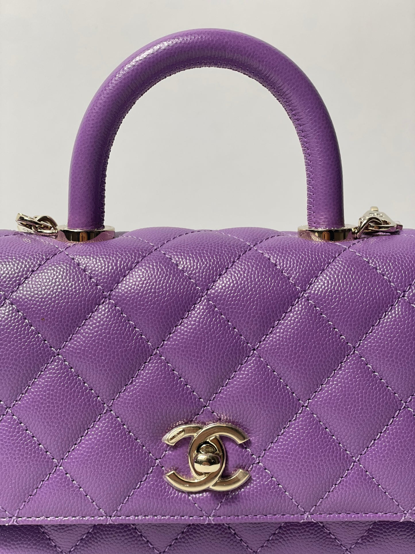 Chanel Coco  Handle Mini purple Caviar