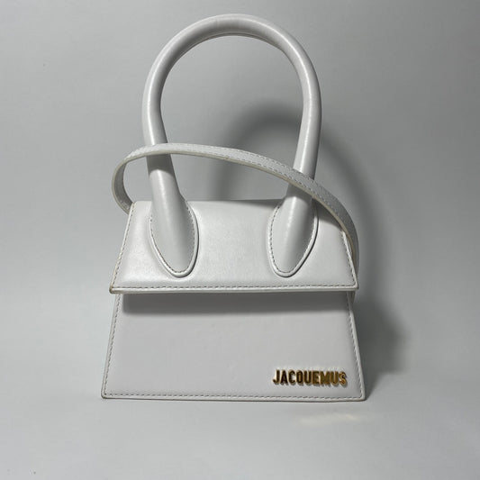 Jacquemus Le Chiquito Moyen White Leather