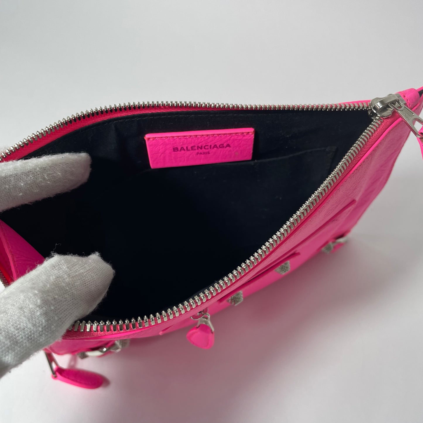 Balenciaga City Clutch Neon Pink