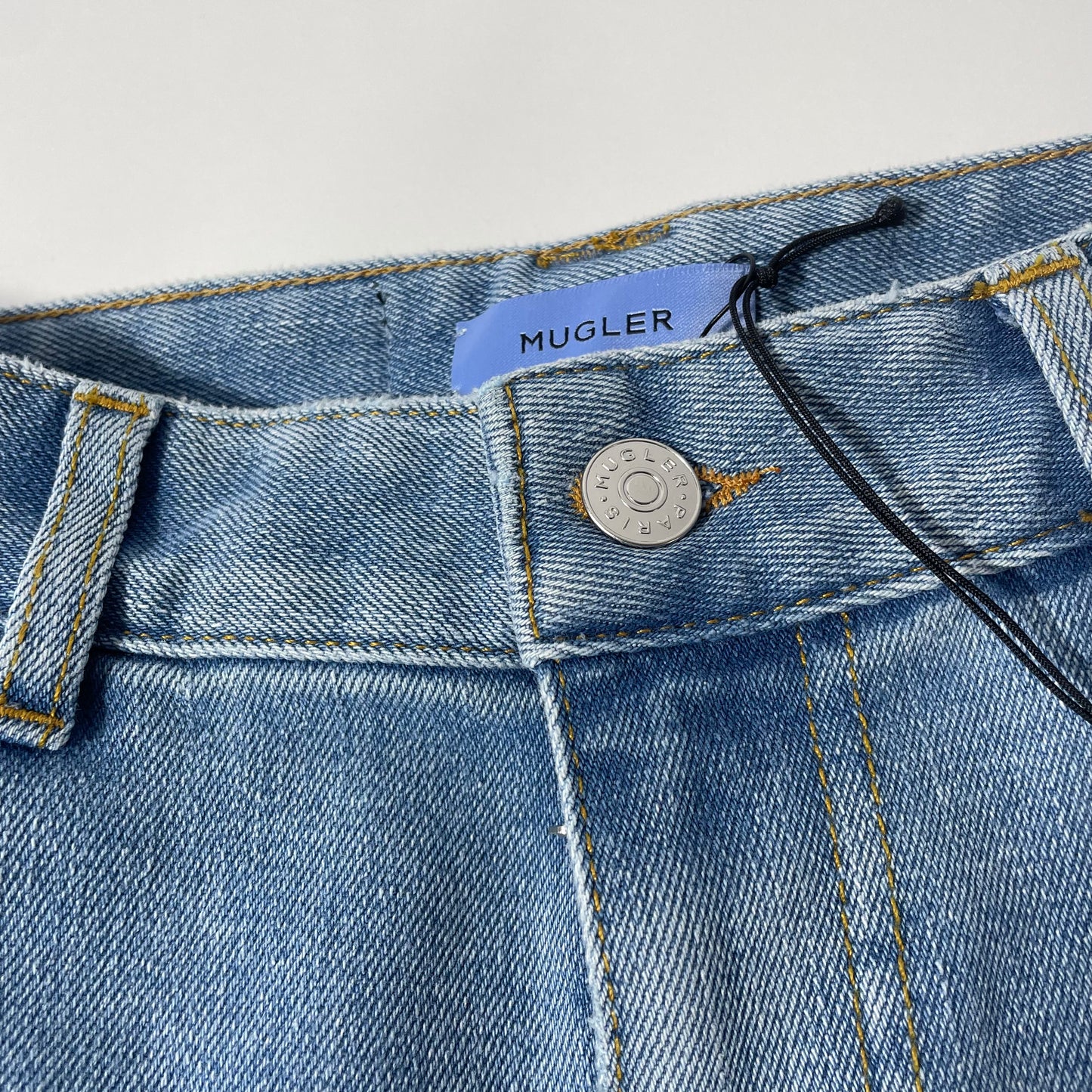 Mugler Denim Panelled Skinny Jeans EU 38/UK 6