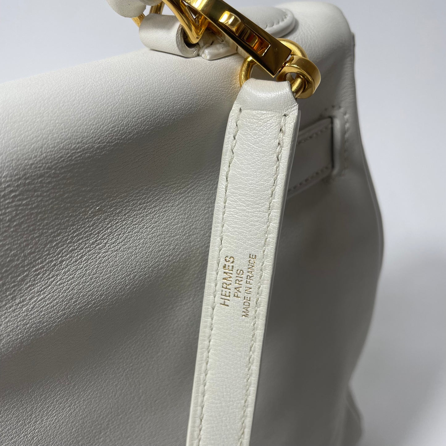 Hermès Kelly 28 White Swift GHW