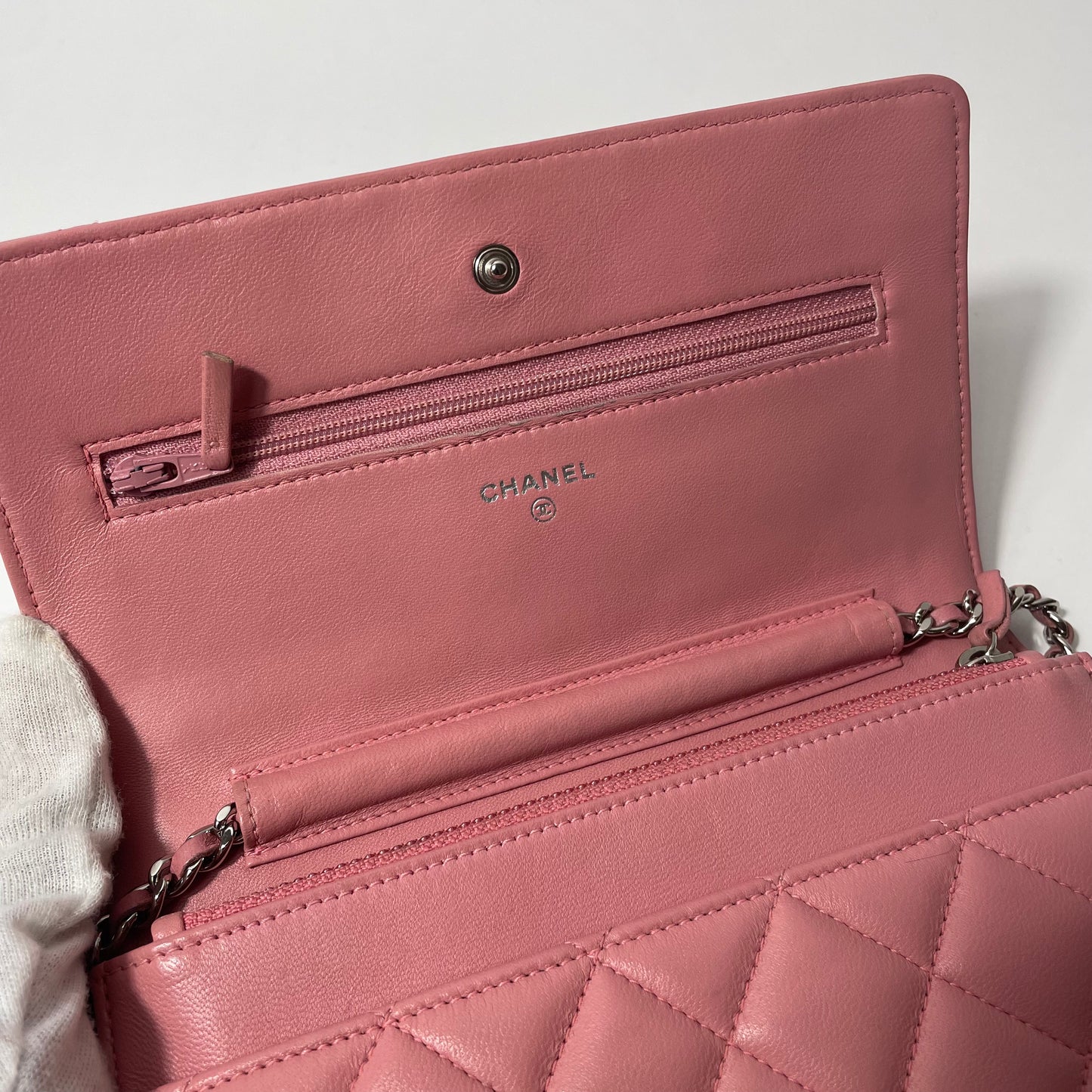 Chanel Women Wallet On Chain Pink Lambskin