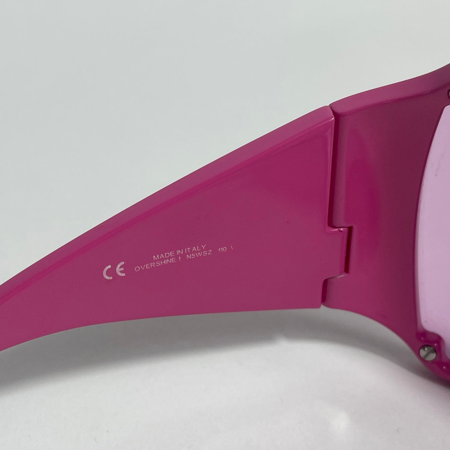 Dior Pink Overshine Chunky Logo Sunglasses