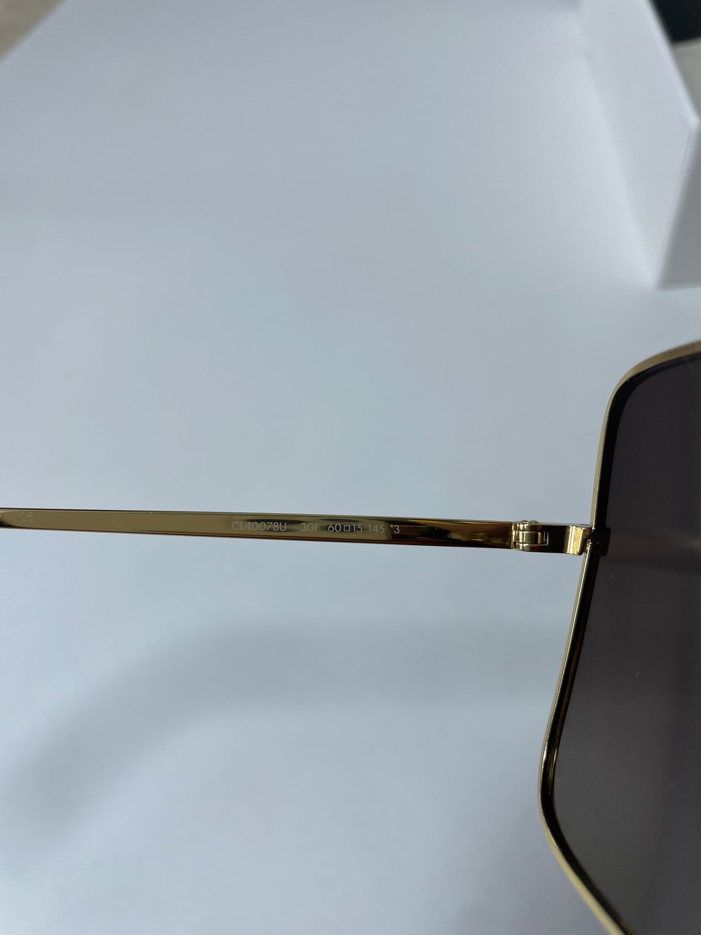 Womens Celine Oversized Gold Sunglasses
