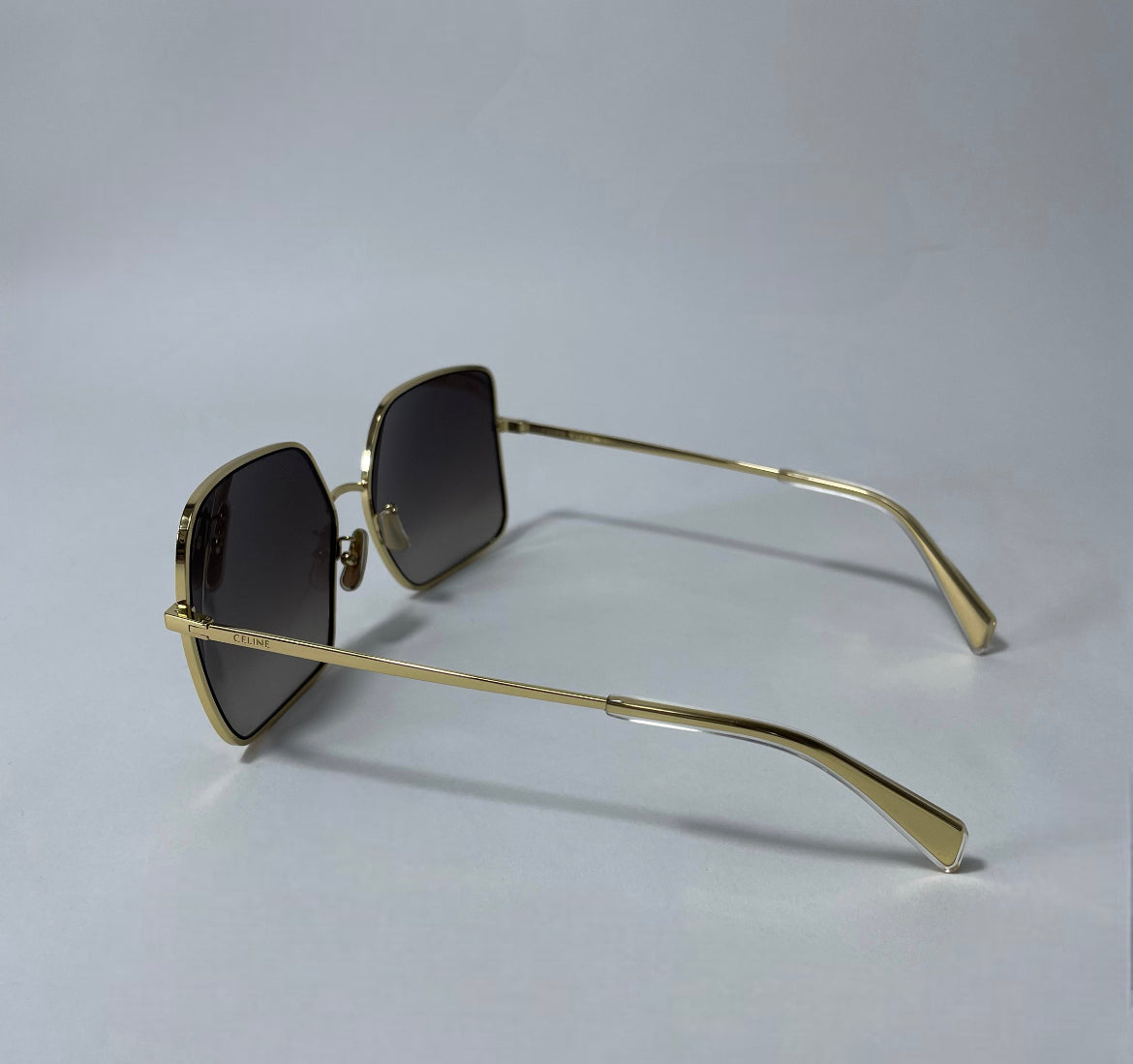 Womens Celine Oversized Gold Sunglasses
