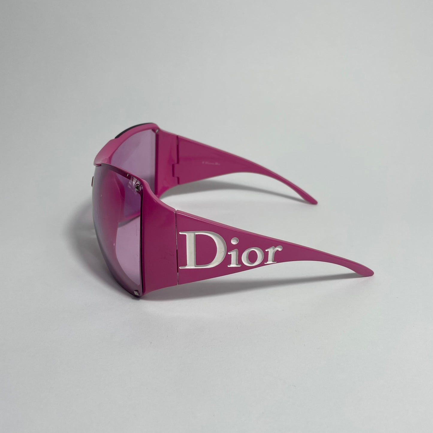Dior Pink Overshine Chunky Logo Sunglasses