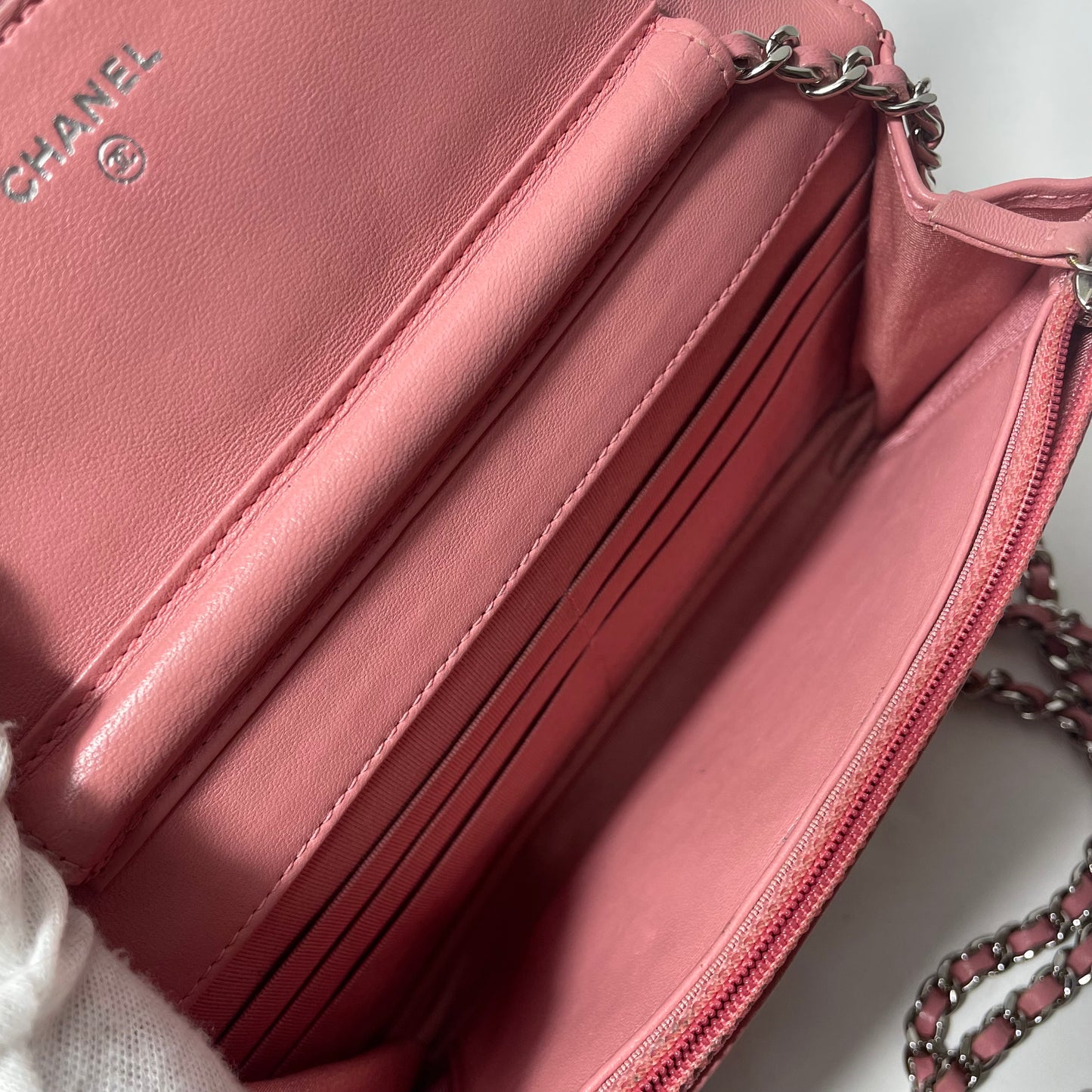Chanel Women Wallet On Chain Pink Lambskin