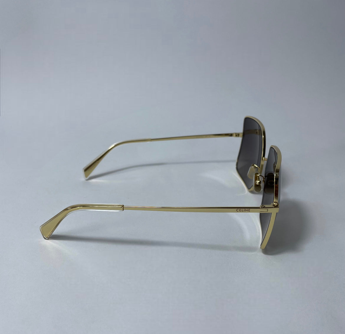 Womens Celine Oversized Gold Sunglasses