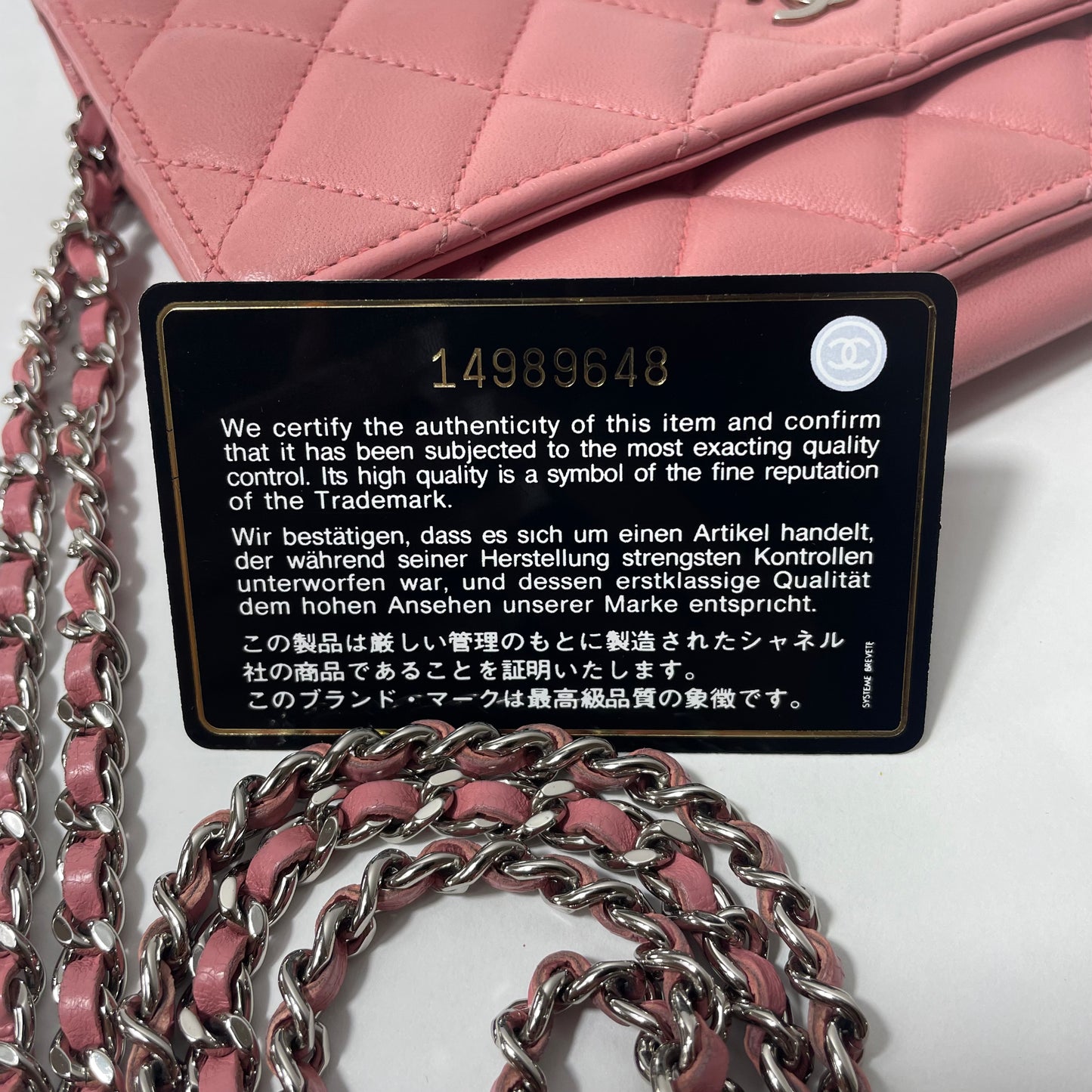 Chanel Women Wallet On Chain Pink Lambskin