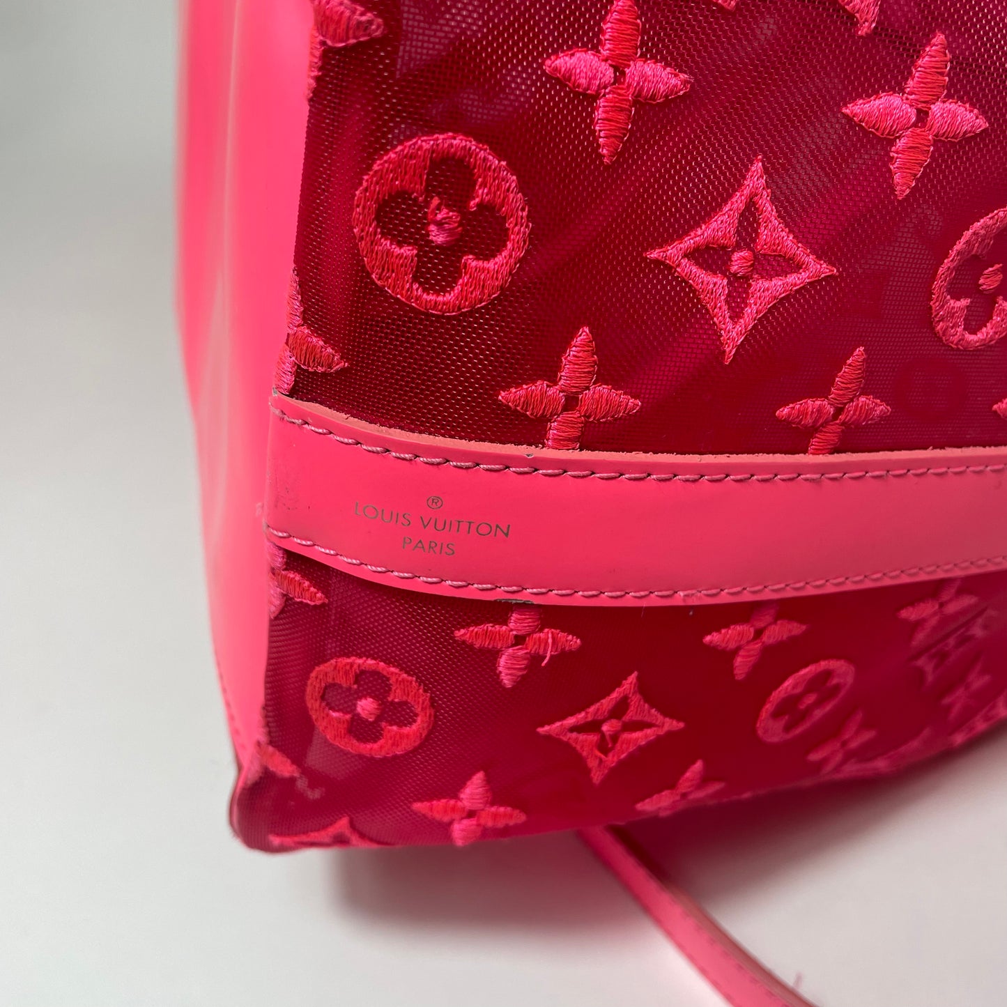 Louis Vuitton Neon pink Monogram Keepall 50