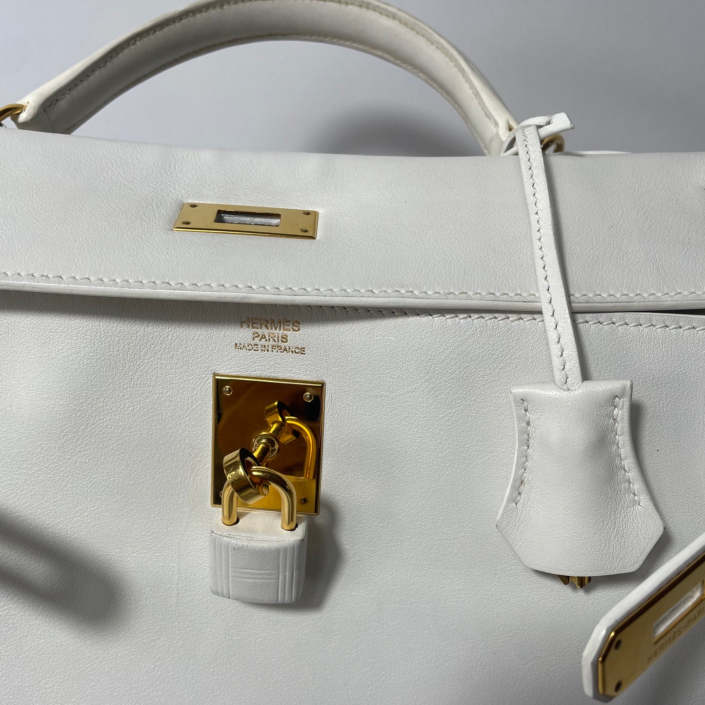 Hermès Kelly 28 White Swift GHW