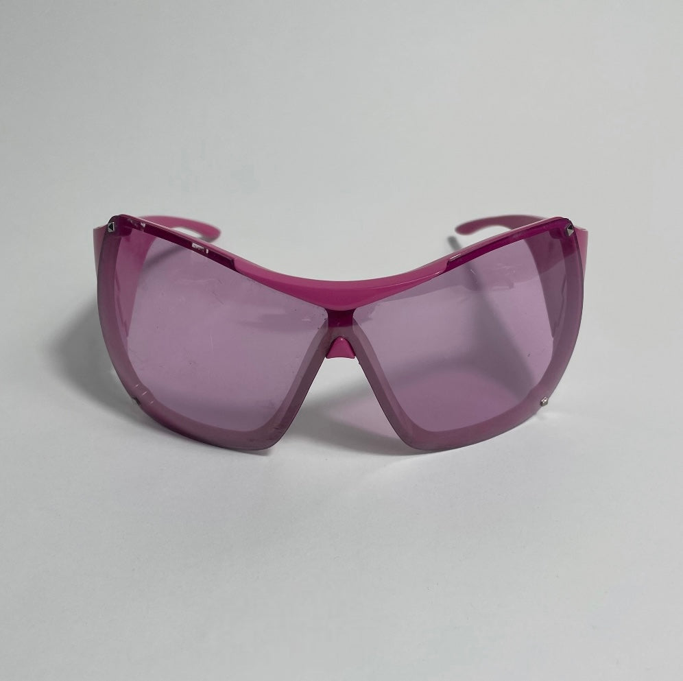 Dior Pink Overshine Chunky Logo Sunglasses