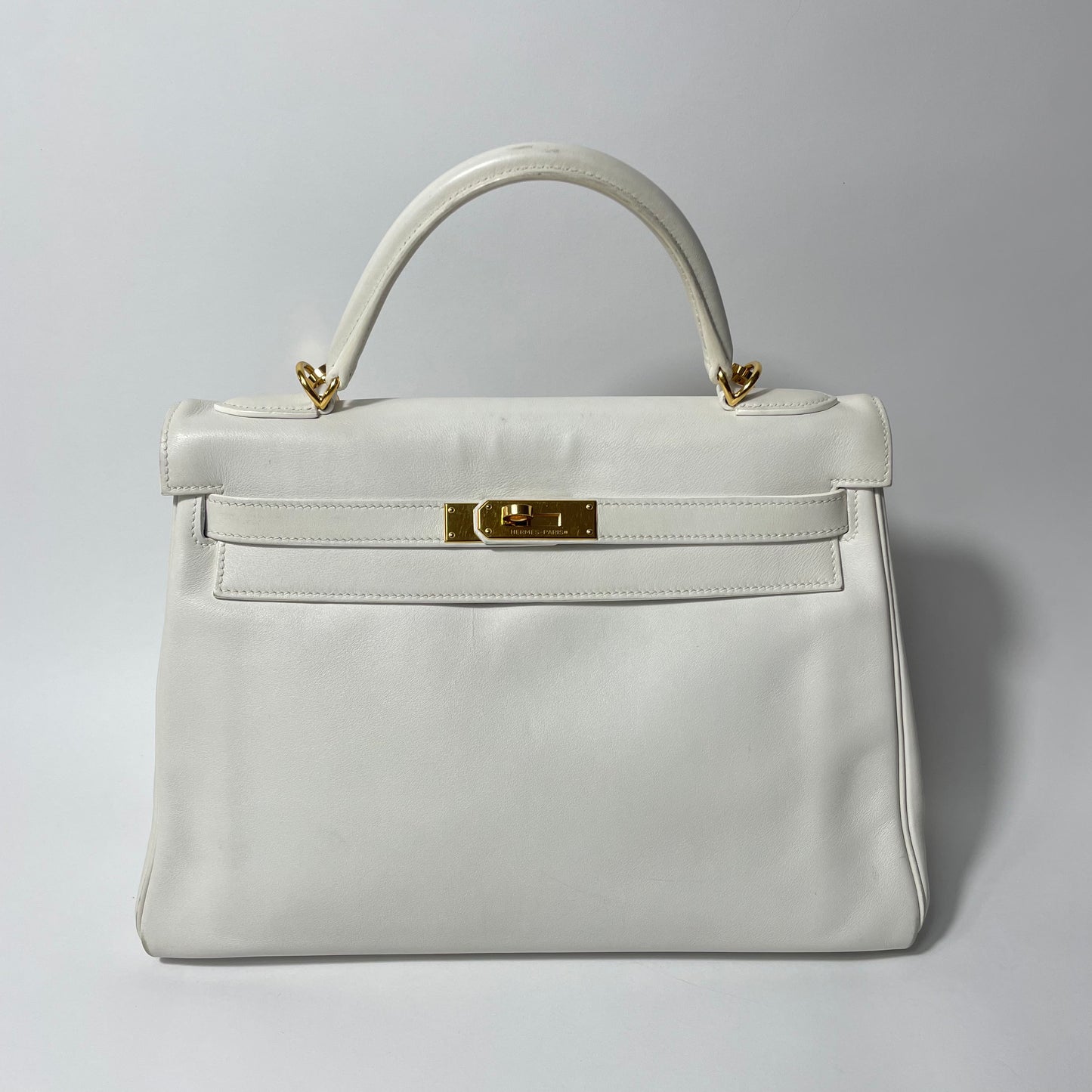 Hermès Kelly 28 White Swift GHW