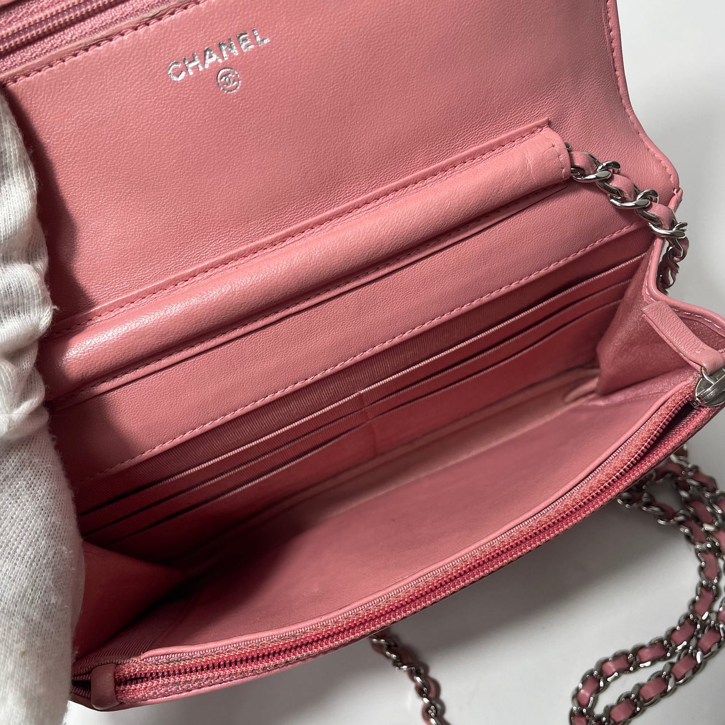 Chanel Women Wallet On Chain Pink Lambskin