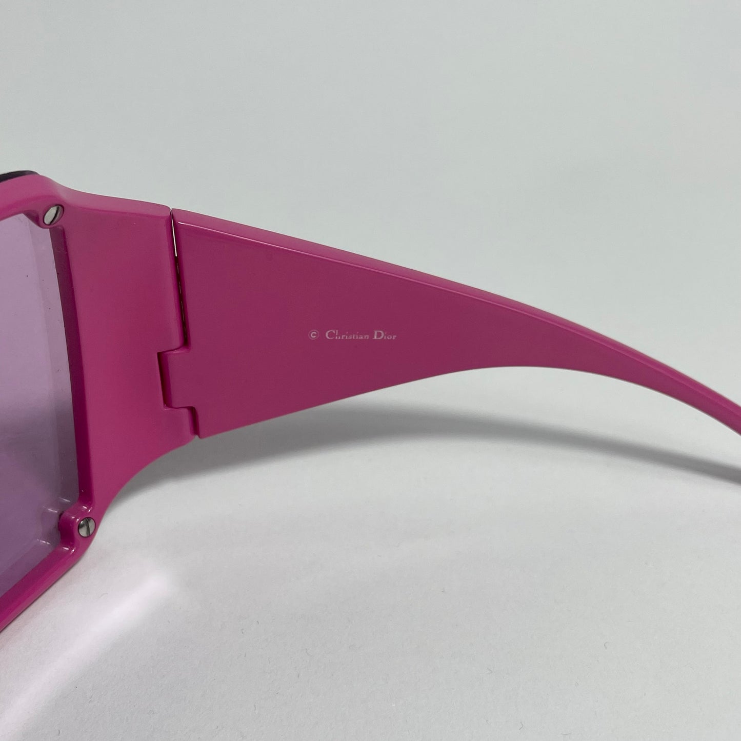 Dior Pink Overshine Chunky Logo Sunglasses