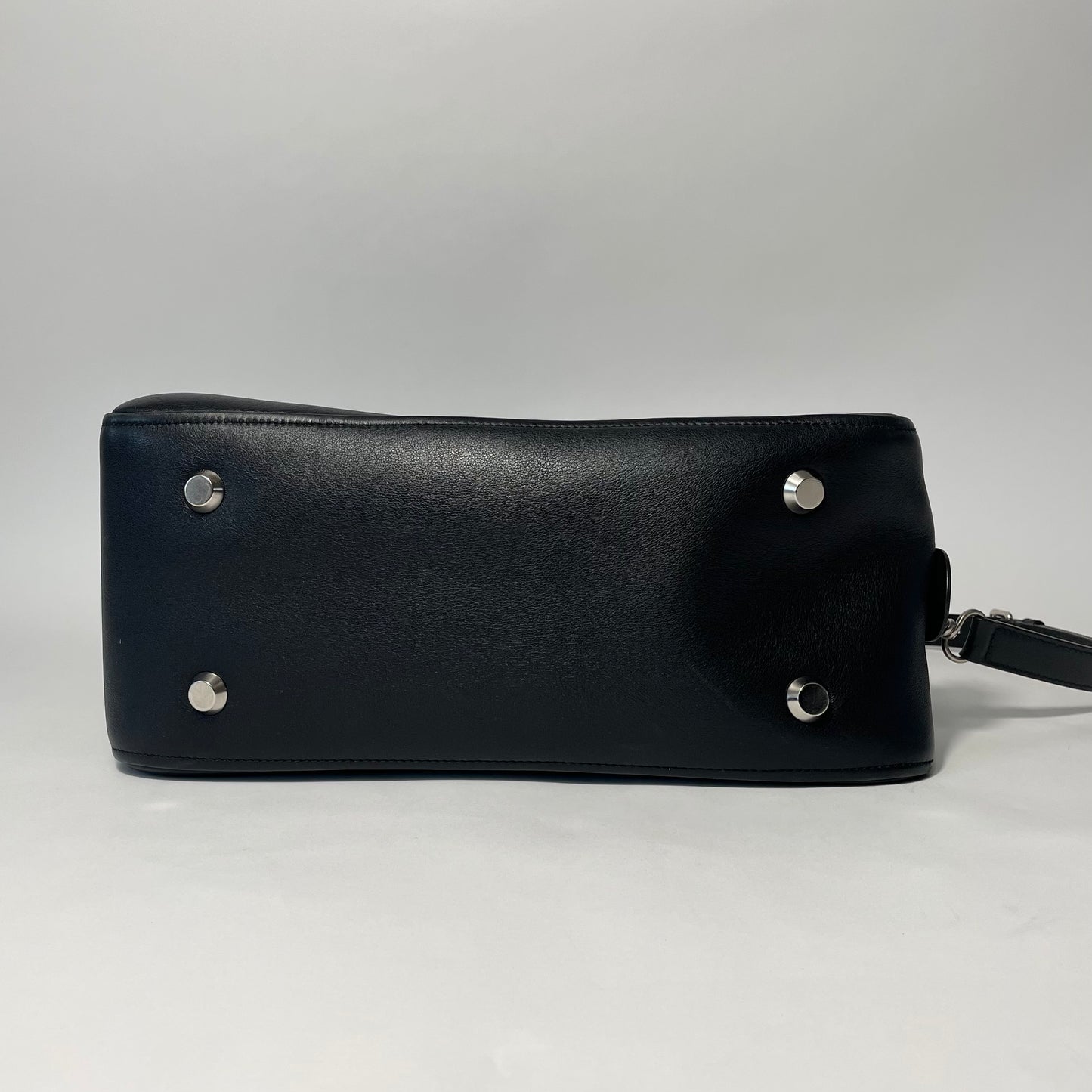 Balenciaga Black Leather Triangle Duffel Bag Large