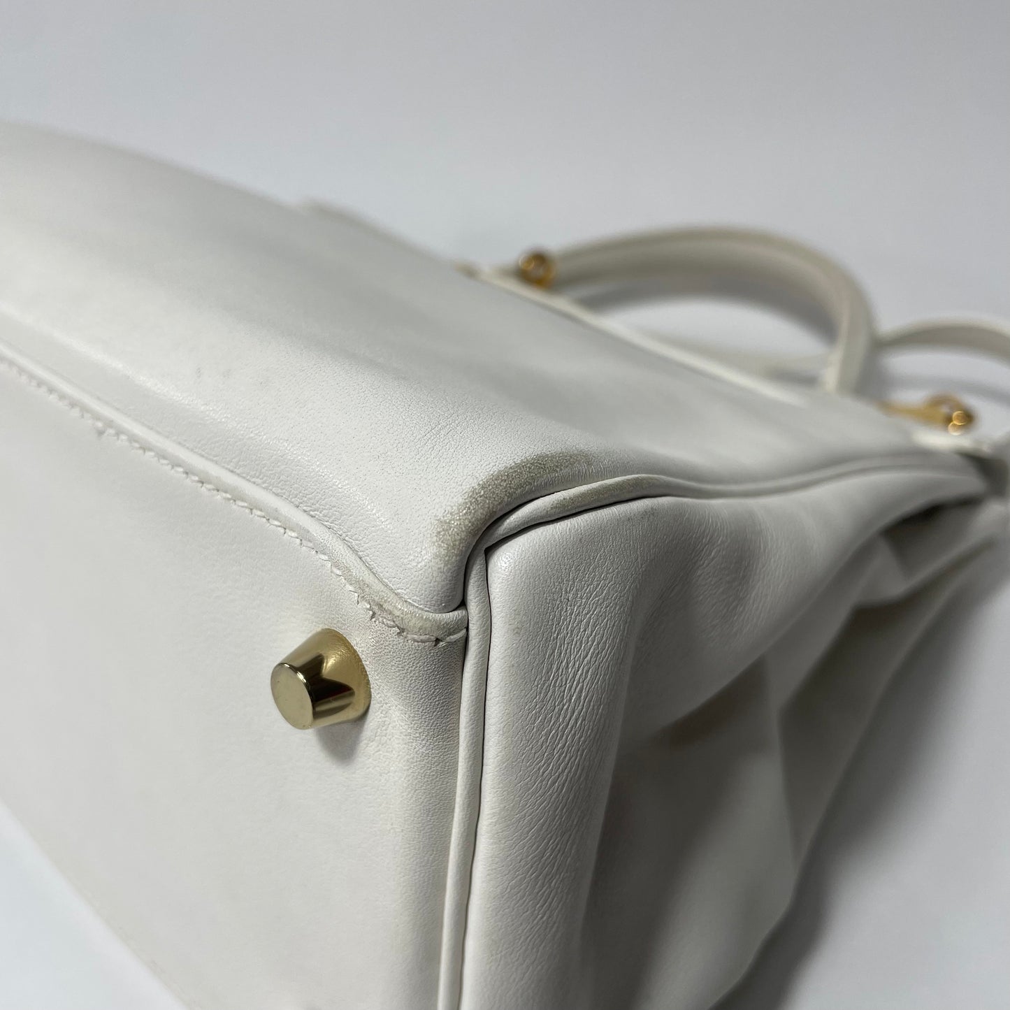Hermès Kelly 28 White Swift GHW