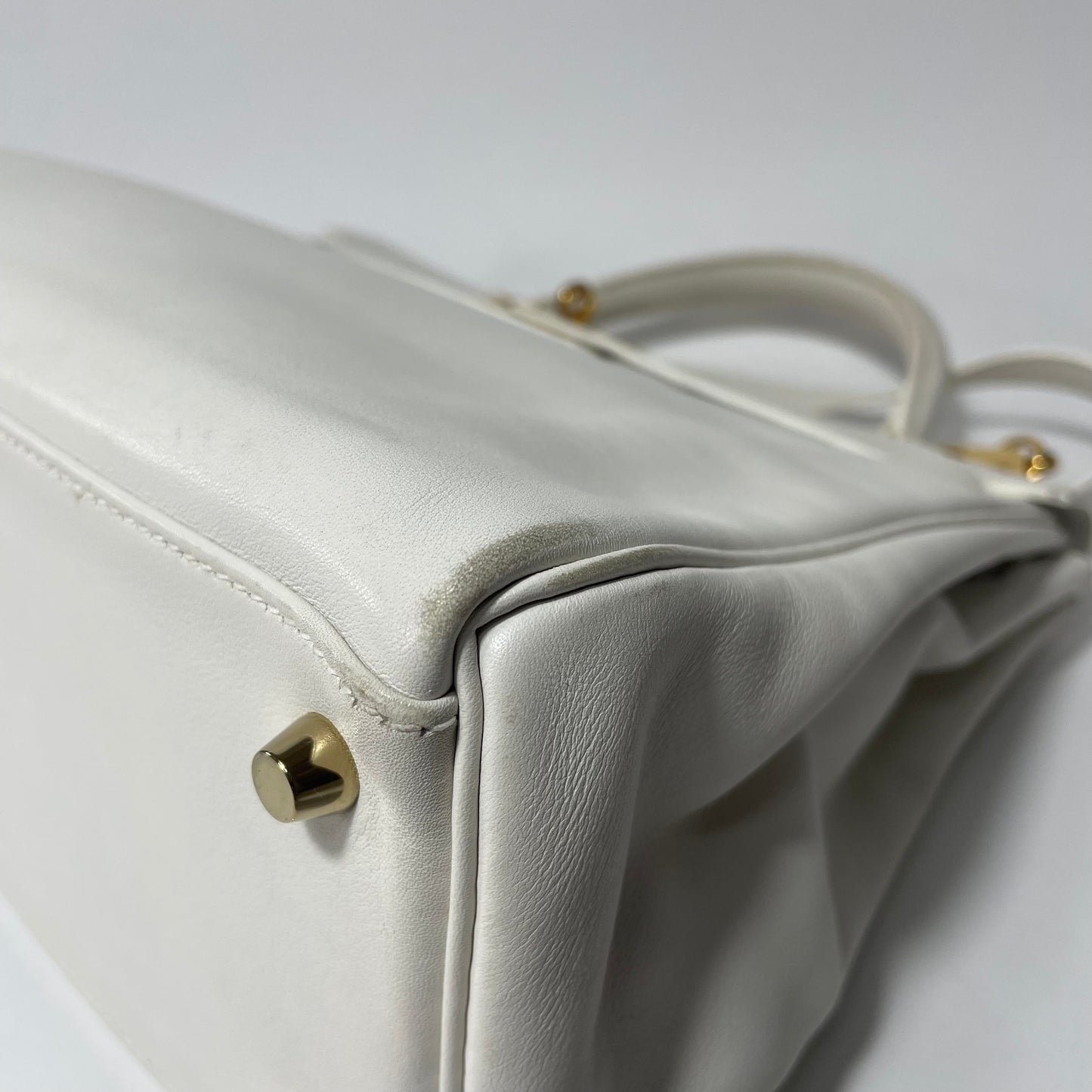 Hermès Kelly 28 White Swift GHW