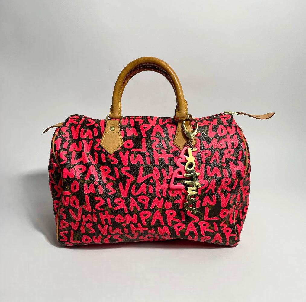Louis Vuitton Monogram Graphite Graffiti Speedy 30