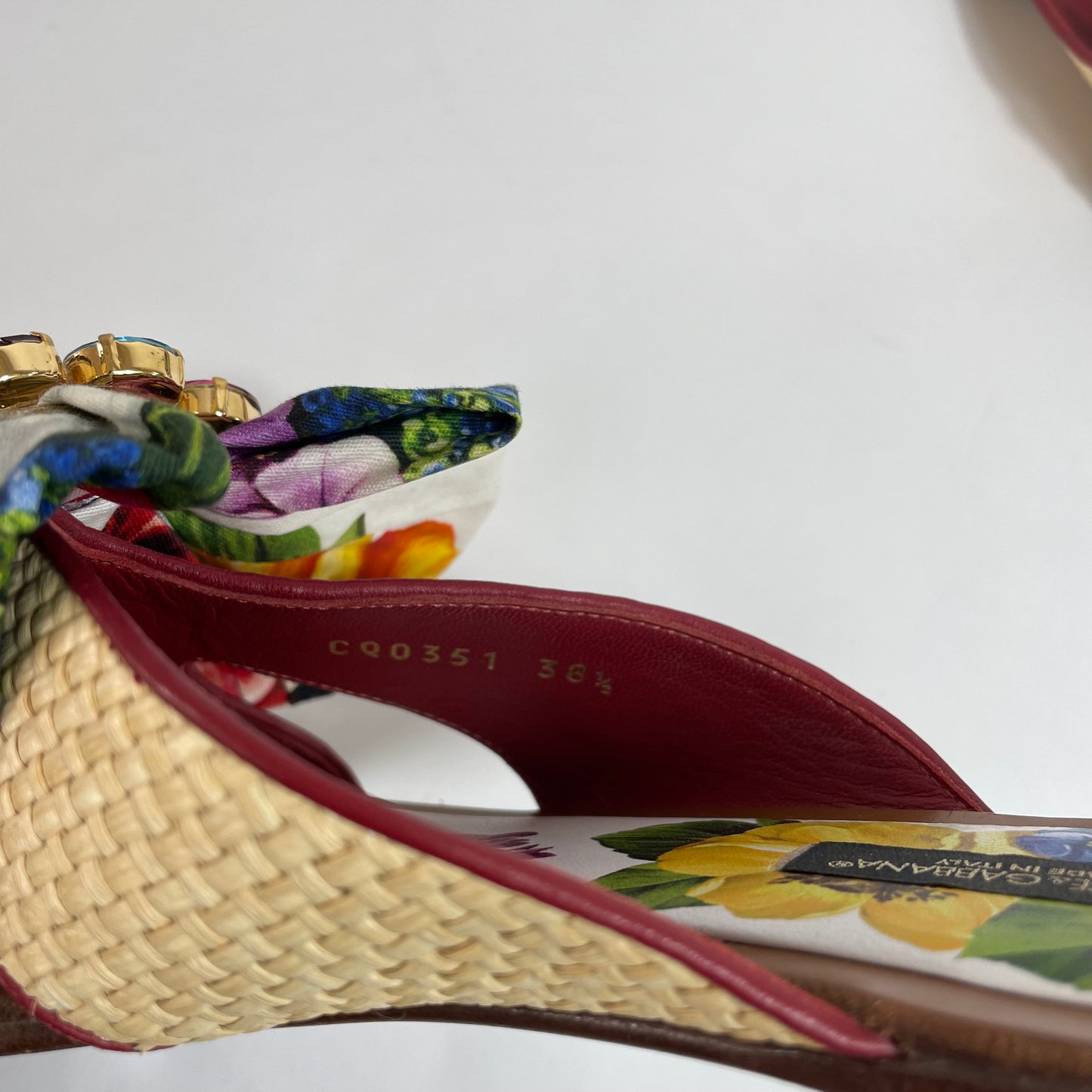Dolce & Gabbana Floral Band Flats EU 38.5 /UK 5.5