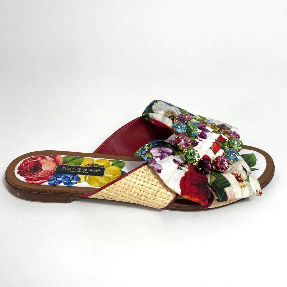 Dolce & Gabbana Floral Band Flats EU 38.5 /UK 5.5