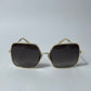 Womens Celine Oversized Gold Sunglasses