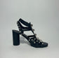 Balenciaga Black Giant Studded Leather Gladiator Sandals EU 39.5 / UK 6.5