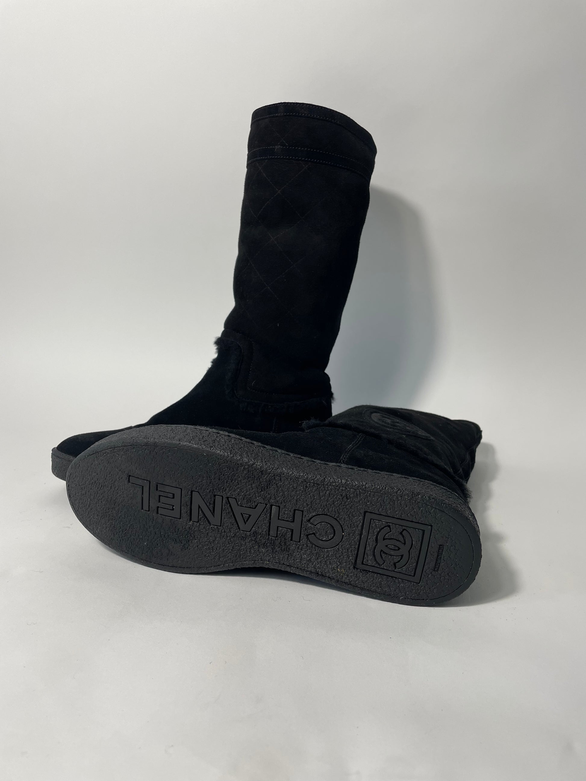 Chanel Suede Snow Boots EU 39 UK 6 Allsorts