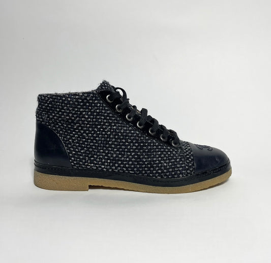 Chanel Womens Tweed Boots EU 39/UK 6